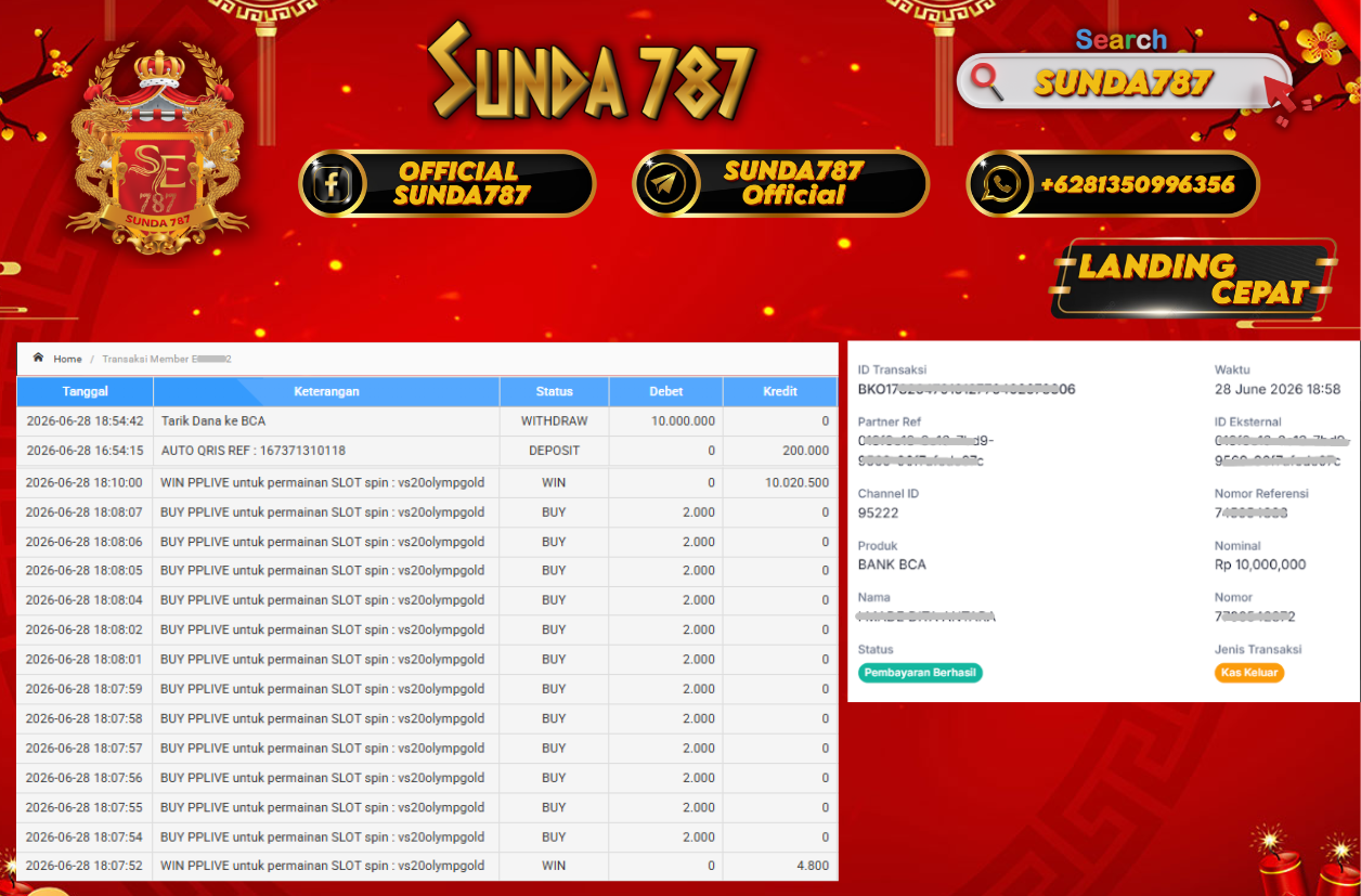 SUNDA787 Jackpot Slot Gates of Olympush 1000
