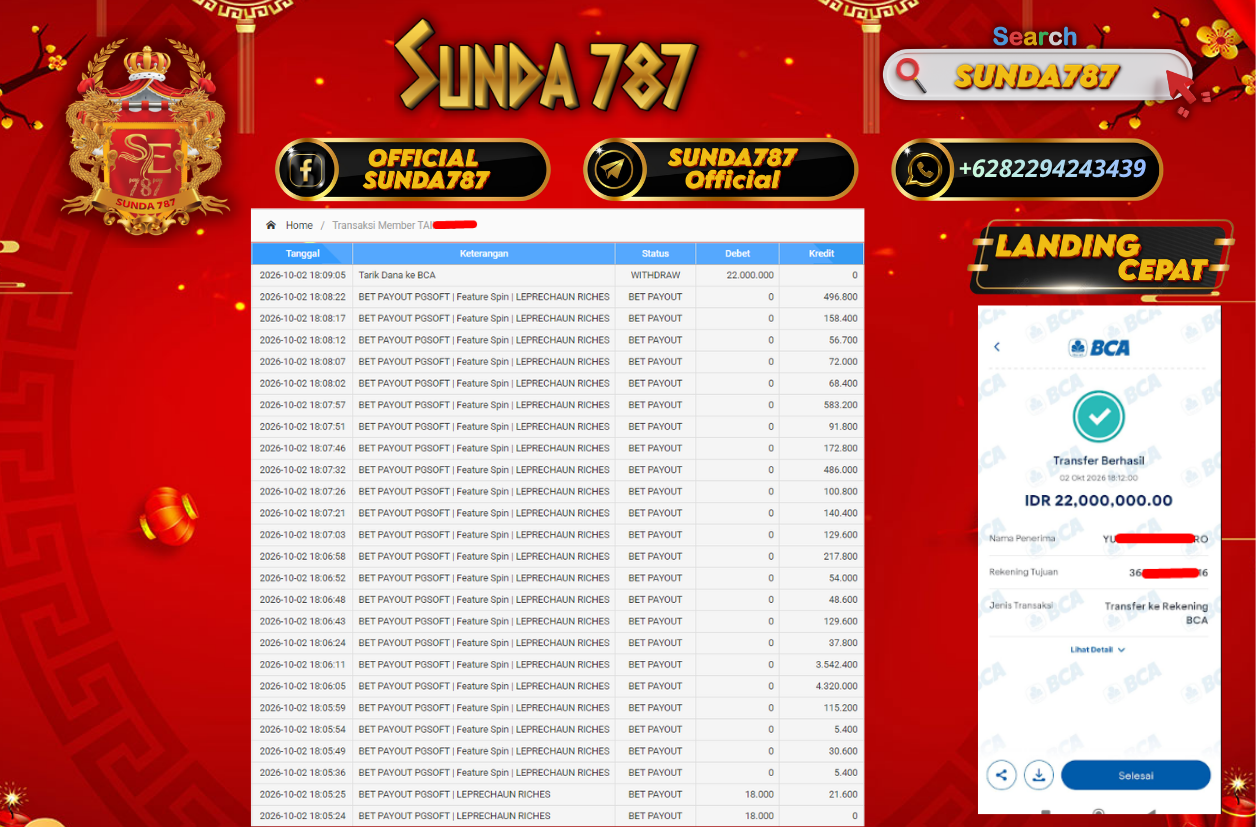 SUNDA787 Jackpot slot Leprechaun riches
