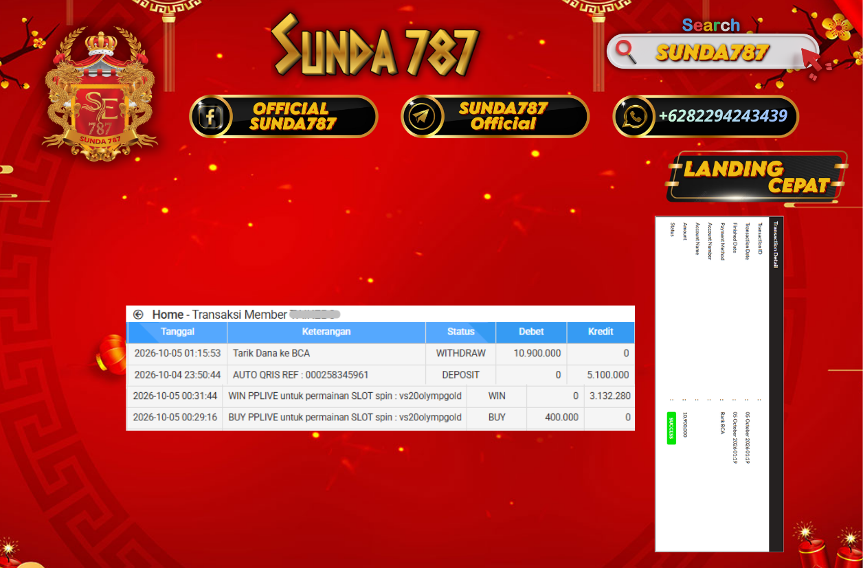 SUNDA787 Jackpot Slot Gates of Olympush 1000